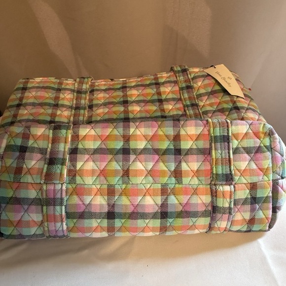 Vera Bradley Medium Tote Bag Purse Shoulder Bag in Gingham Plaid Pattern - Picture 3 of 13